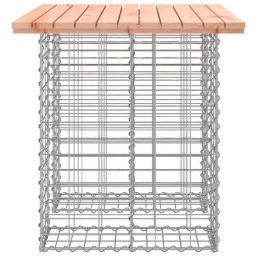 Havebord i gabiondesign 100 × 70 × 72 cm - massivt Douglas-træ
