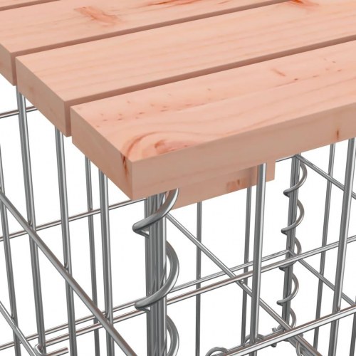 Havebord i gabiondesign 100 × 70 × 72 cm - massivt Douglas-træ