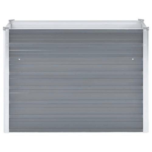 Forhøjet plantekasse 100x40x77 cm galvaniseret stål grå