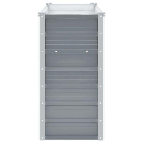Forhøjet plantekasse 100x40x77 cm galvaniseret stål grå