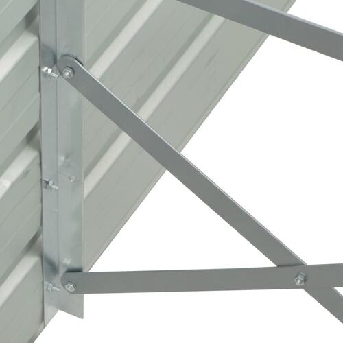 Forhøjet plantekasse 100x40x77 cm galvaniseret stål grå