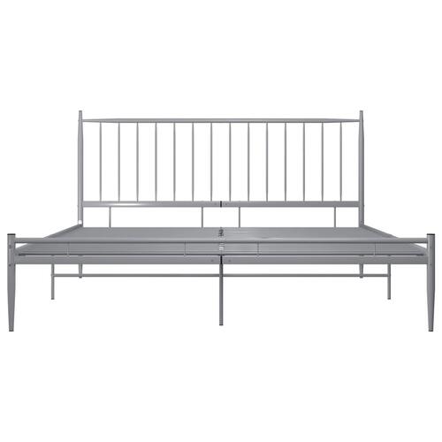 Sengestel 200x200 cm metal grå