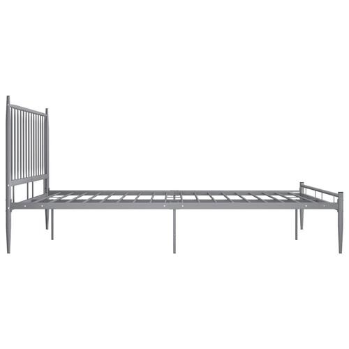 Sengestel 200x200 cm metal grå