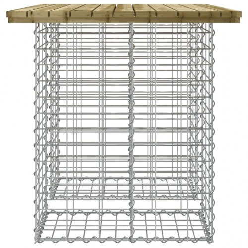 Havebænk med gabiondesign 100x70x72 cm imprægneret fyrretræ