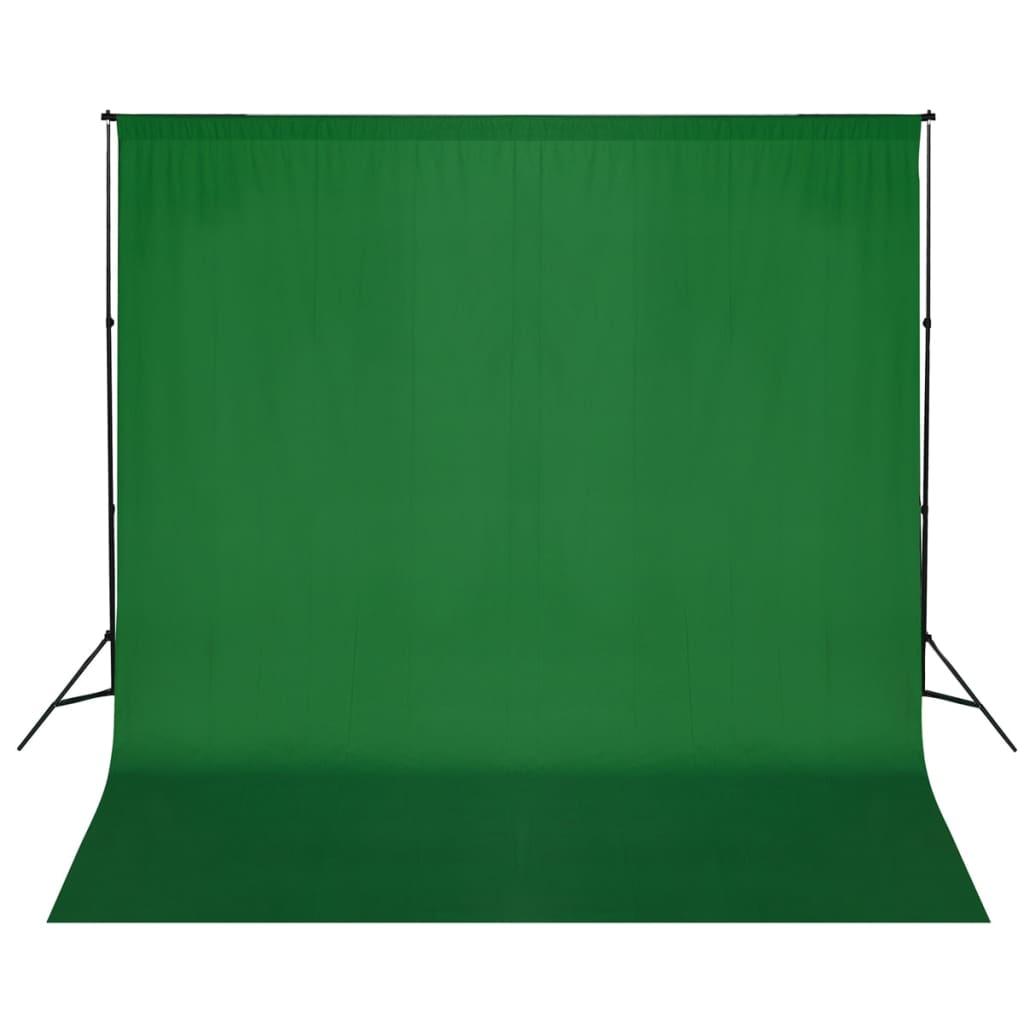 Stativsystem til fotobaggrund 600 x 300 cm grøn