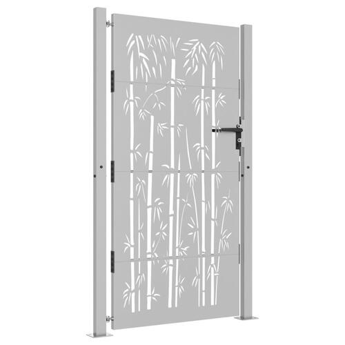 Havelåge 105x205 cm cortenstål bambusdesign