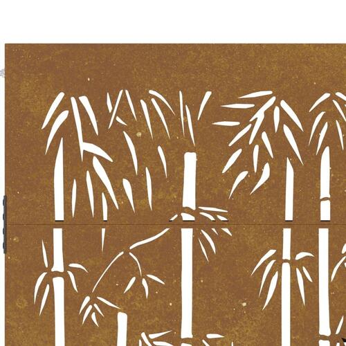 Havelåge 105x205 cm cortenstål bambusdesign