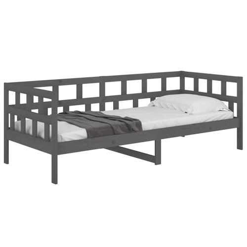 Daybed 80x200 cm massivt fyrretræ grå