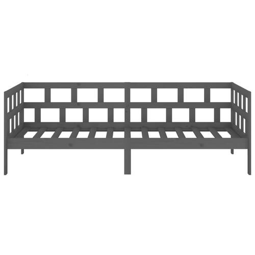 Daybed 80x200 cm massivt fyrretræ grå