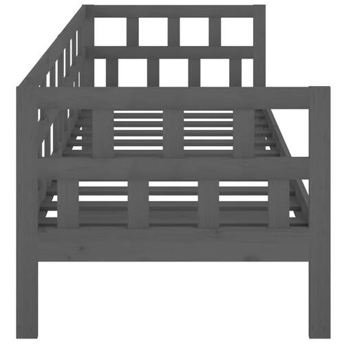 Daybed 80x200 cm massivt fyrretræ grå