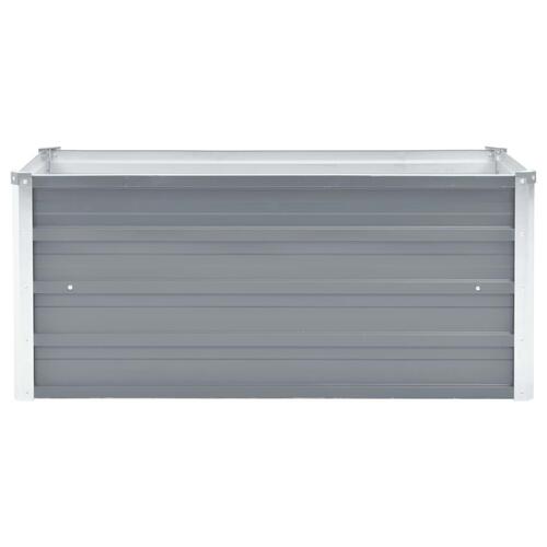 Forhøjet plantekasse 100x40x45 cm galvaniseret stål grå