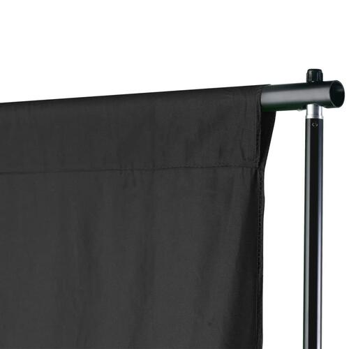Stativsystem til fotobaggrund 600 x 300 cm sort