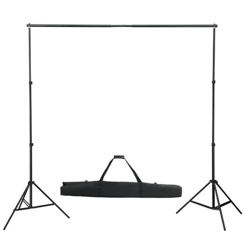 Stativsystem til fotobaggrund 600 x 300 cm sort