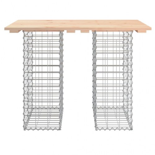 Havebord i gabiondesign 100 × 70 × 72 cm - massivt fyrretræ