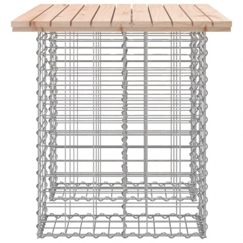 Havebord i gabiondesign 100 × 70 × 72 cm - massivt fyrretræ