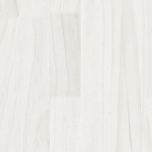 Sengestel 140x200 cm massivt fyrretræ hvid