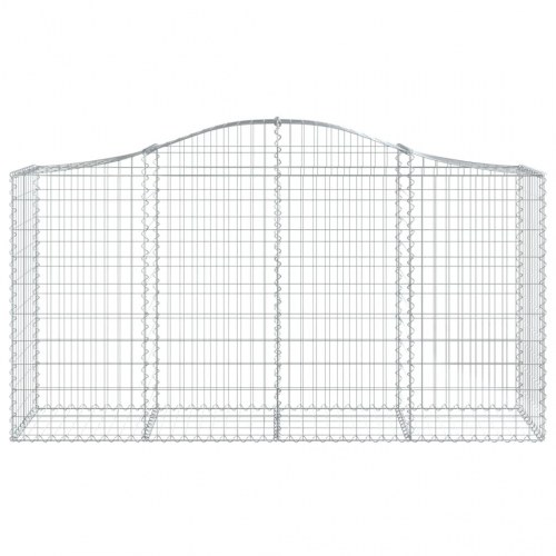 Buede gabionkurve - 3 stk. 200×50×100/120 cm i galvaniseret jern