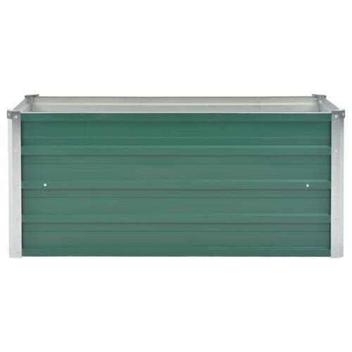 Forhøjet plantekasse 100x40x45 cm galvaniseret stål grøn
