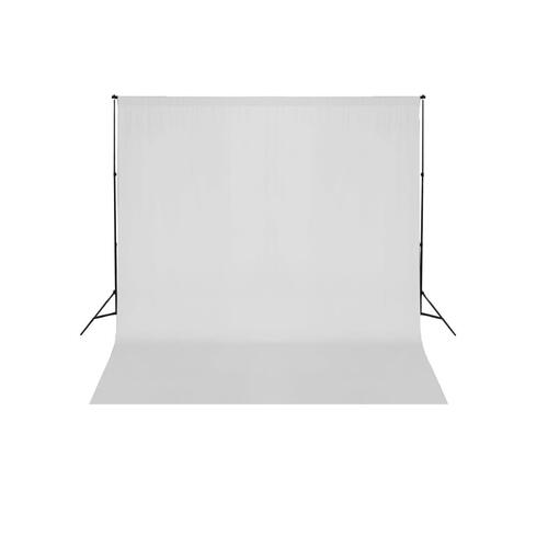 Stativsystem til fotobaggrund 600 x 300 cm hvid