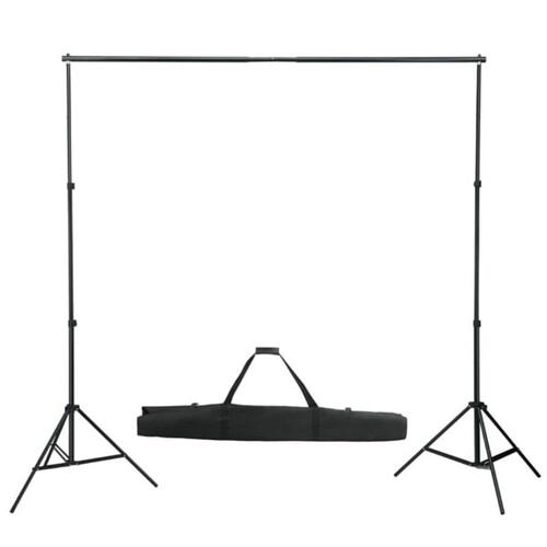 Stativsystem til fotobaggrund 600 x 300 cm hvid