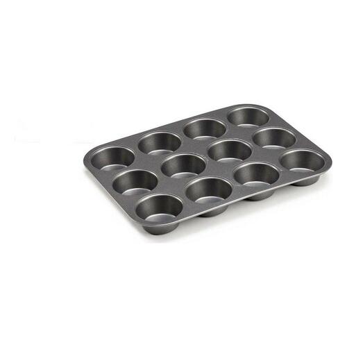Bageform til bagværk Mørkegrå Metal Kulstofstål 20 x 2 x 26 cm (12 enheder)