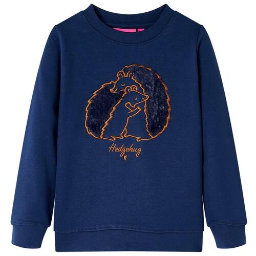 Sweatshirt til børn str. 104 marineblå
