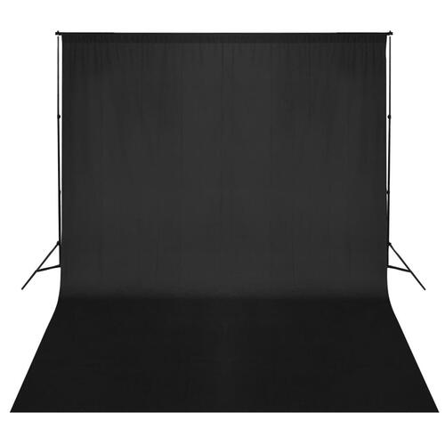 Stativsystem til fotobaggrund 300 x 300 cm sort