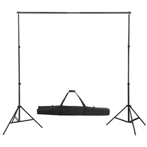 Stativsystem til fotobaggrund 300 x 300 cm sort