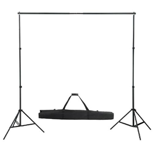 Stativsystem til fotobaggrund 300 x 300 cm hvid
