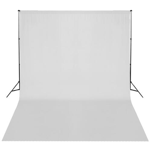 Stativsystem til fotobaggrund 300 x 300 cm hvid