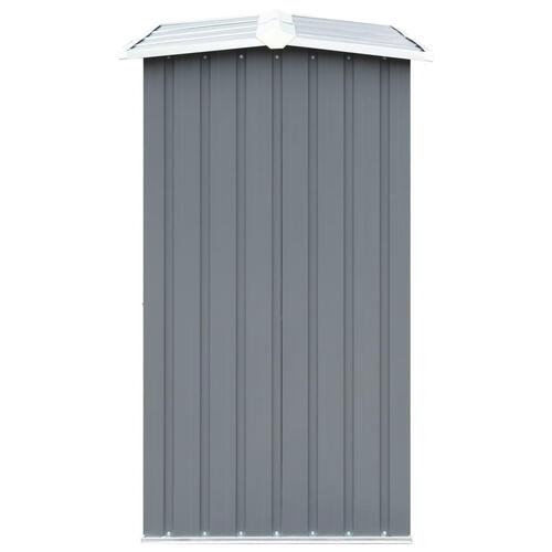 Brændeskur til haven galvaniseret stål 172 x 91 x 154 cm grå