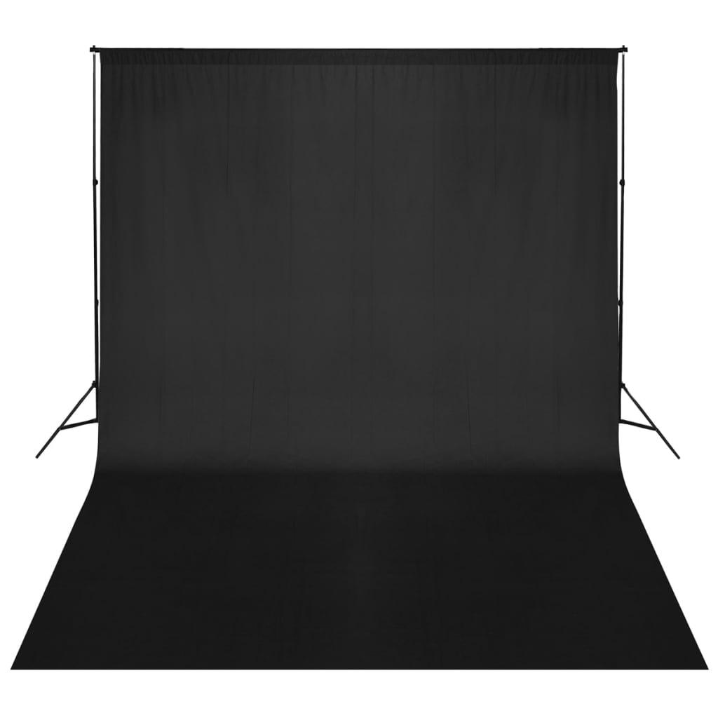 Stativsystem til fotobaggrund 500 x 300 cm sort