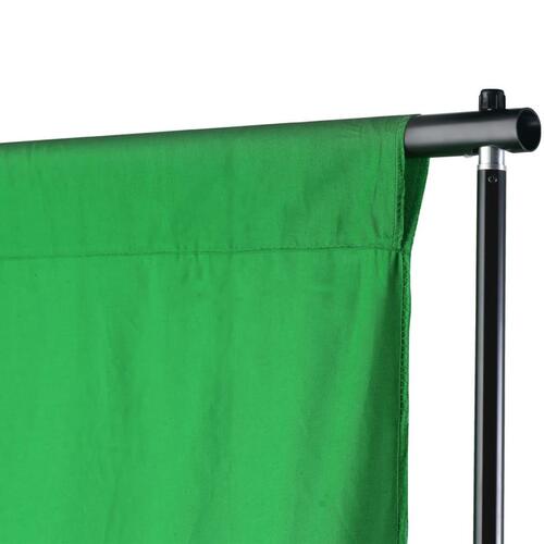 Stativsystem til fotobaggrund 500 x 300 cm grøn