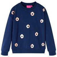 Sweatshirt til børn str. 128 marineblå