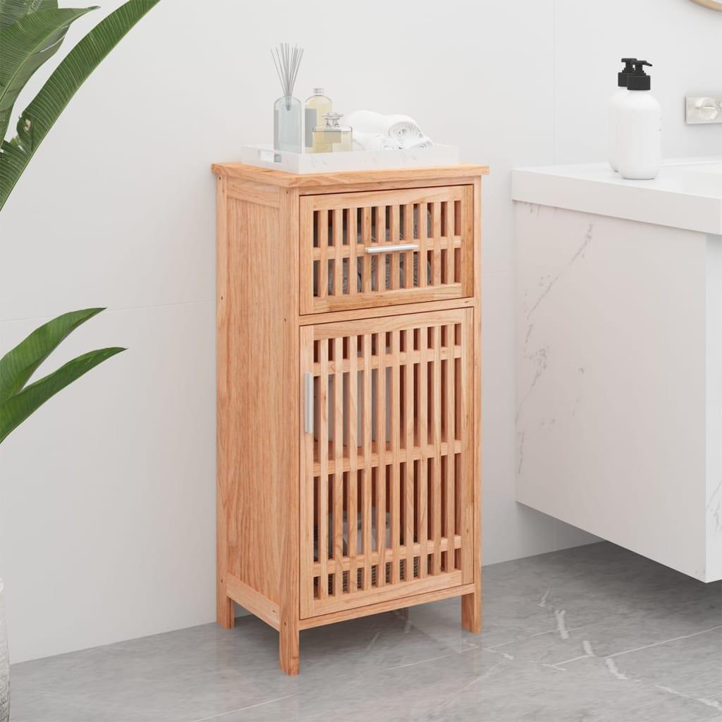 Badeværelsesskab 42x29x82 cm massivt valnøddetræ
