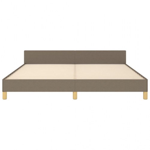 Sengeramme med sengegavl 160×200 cm - stof, gråbrun