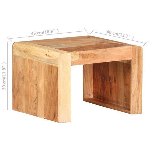 Sidebord 43x40x30 cm massivt akacietræ