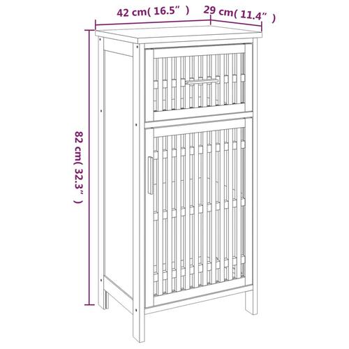 Badeværelsesskab 42x29x82 cm massivt valnøddetræ