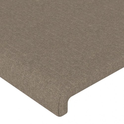 Sengeramme med sengegavl 160×200 cm - stof, gråbrun