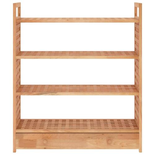 Skoreol med skuffe 70x27x81 cm massivt valnøddetræ