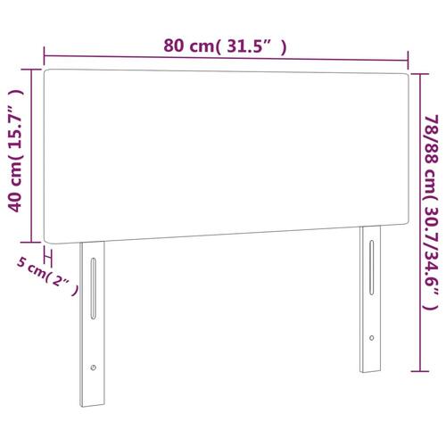 Sengegavl 80x5x78/88 cm stof blå