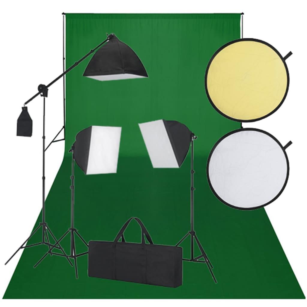Fotostudiesæt sort og grøn
