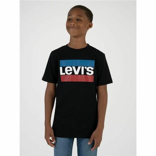 Kortærmet T-shirt til Mænd Levi's Logo Jr Sort 14 år