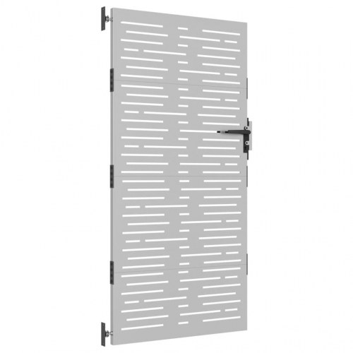 Havelåge i cortenstål 85×200 cm - firkantet laserskåret design