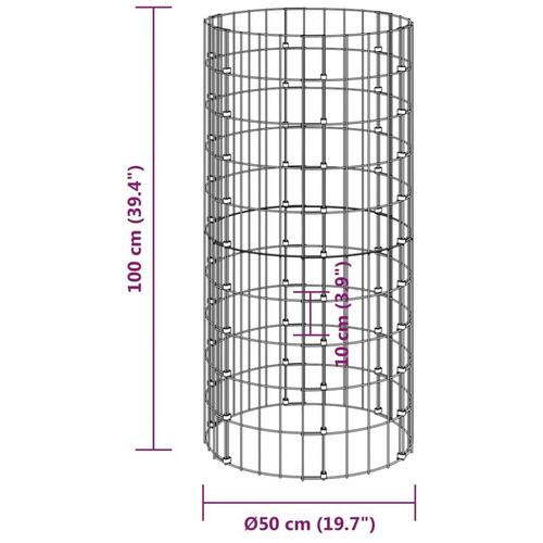 Kompostbeholder Ø50x100 cm galvaniseret stål