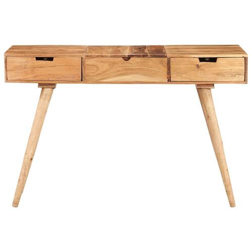 Toiletbord med spejl 112x45x76 cm massivt akacietræ