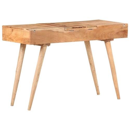 Toiletbord med spejl 112x45x76 cm massivt akacietræ
