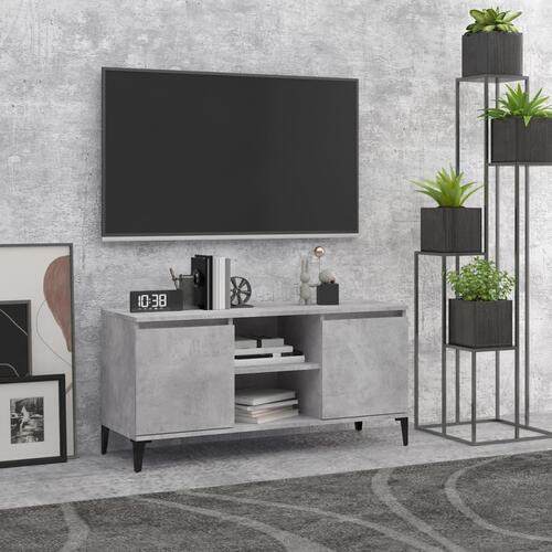 Tv-skab med metalben 103,5x35x50 cm betongrå