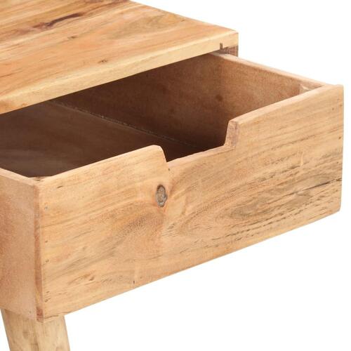 Toiletbord med spejl 112x45x76 cm massivt akacietræ