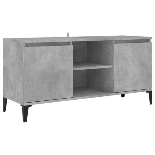 Tv-skab med metalben 103,5x35x50 cm betongrå